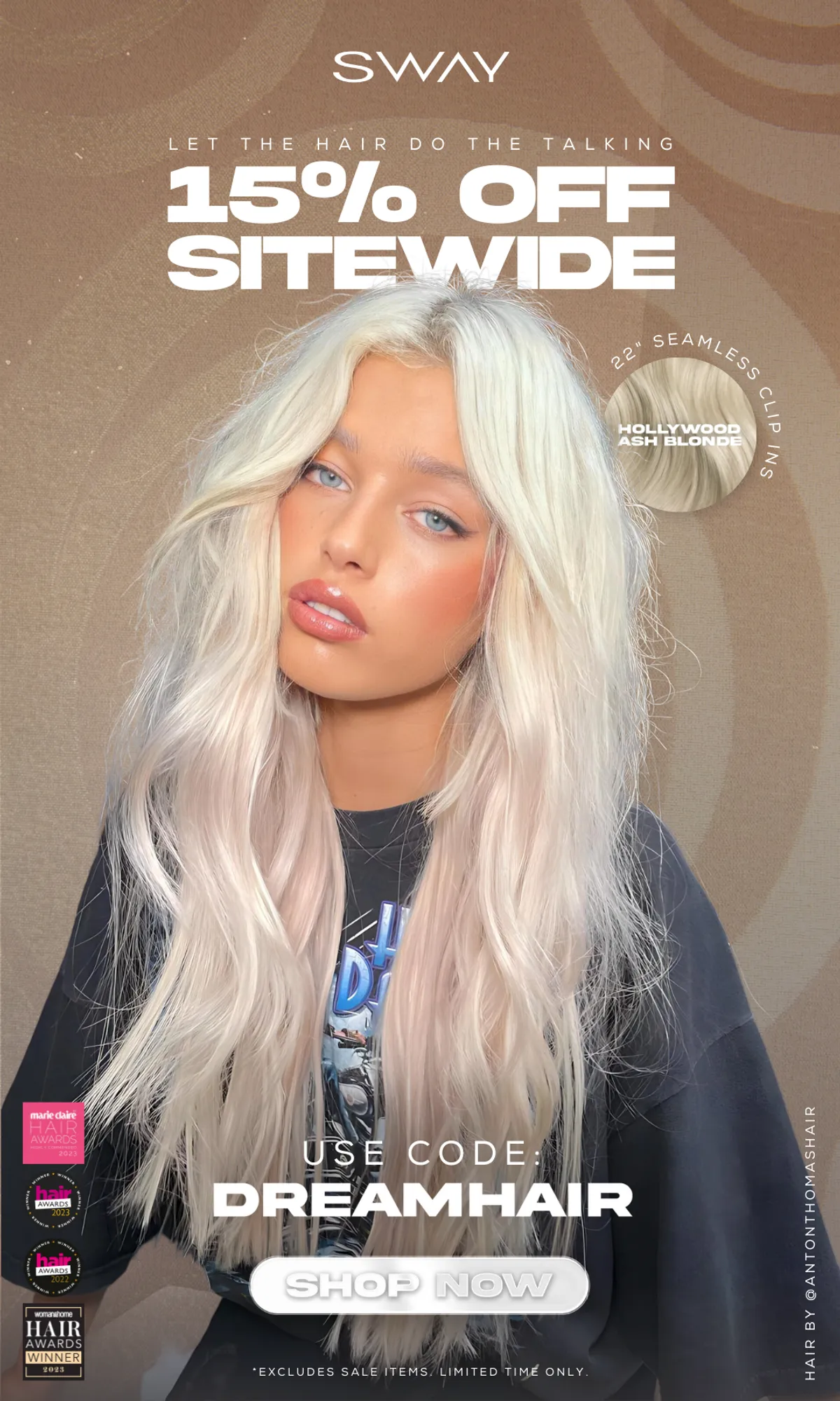 Sway 15% off Bulk Email